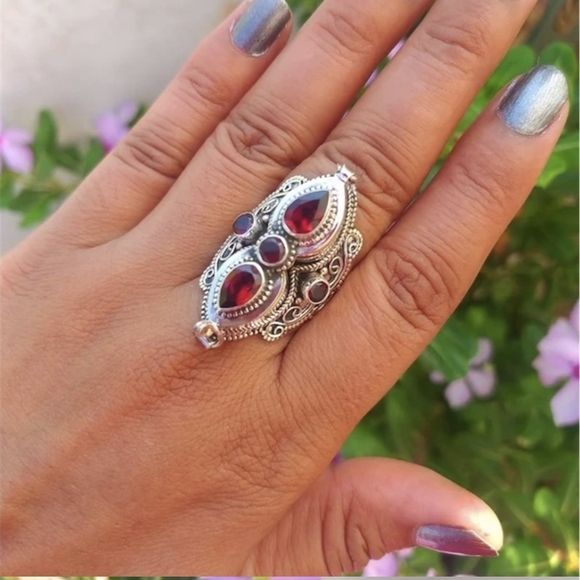 Turkish Vintage Style Exaggerated Ring for Women,Ottoman,ByzantianWeddingGift - Picture 6 of 7